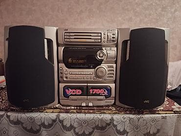 Audio: JVC mini Hi-Fi musiqi mərkəzi + 2 akustik sütun Xüsusiyyətlər: - JVC — 2