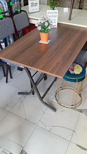 Masa və oturacaq dəstləri: Mətbəx üçün, Yeni, Qatlanan, Dördbucaq masa, 4 stul — 3