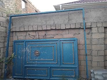 qapi darvaza: Yeni Dəmir Həyət darvazası, Yana açılan, 3 m, Mexaniki, rəng - Mavi, Kredit yoxdur, Ünvandan götürmə — 3