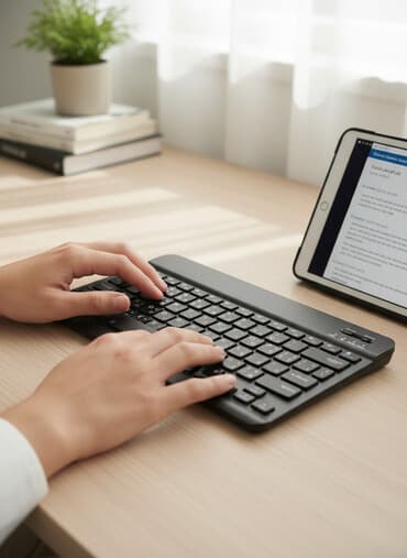 smart tv klaviatura: Bluetooth klaviatura – yığcam və yüngül - Dil: İngiliscə əsas layout — 1