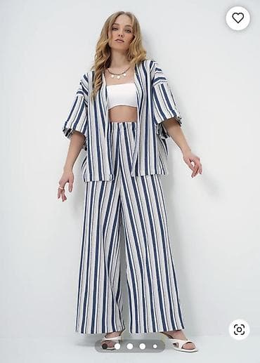 desd paltarlar: Qadın dəst – zolaqlı kimono və enli şalvar satilir — 1