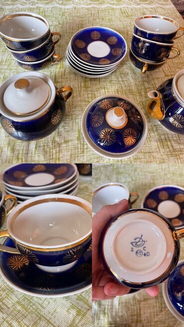 şəkər yemi: Çay dəsti, Farfor, 6 nəfərlik — 1