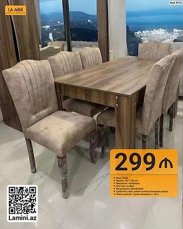 kohnə stul: Masa dəsti – La Mini - Ölçülər: 90 × 160 sm - Mexanizm: Açılmayan - — 1