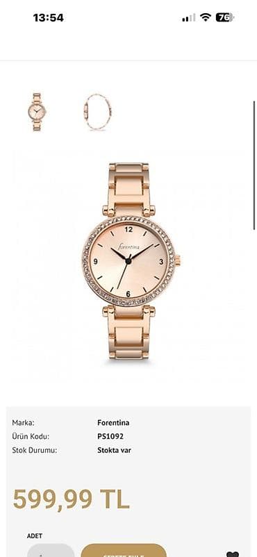 vmf.az saatlar: Qol saatı, rəng - Qızılı — 4