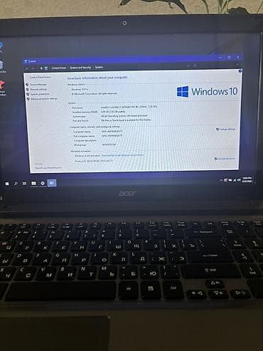 Acer noutbuk – Windows 10 Pro ilə Texniki xüsusiyyətlər: - Prosessor — 2