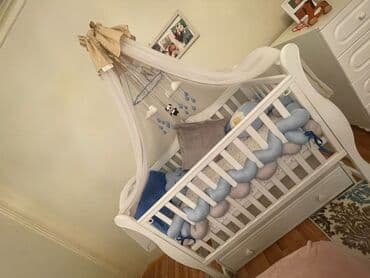 двухэтажные кровати: Для девочки и мальчика, Б/у, Колыбель — 2