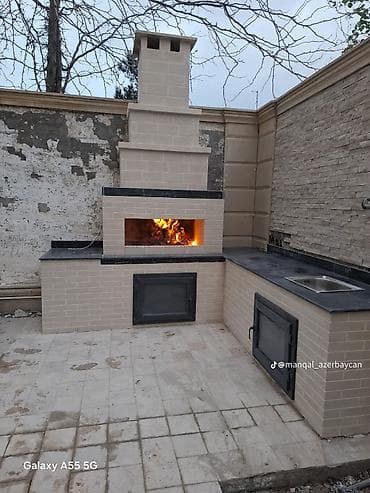 otaq: 1 otaqlı həyət evi – mətbəx-studio planı - Giriş: dəmir giriş qapısı — 7