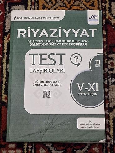 Riyaziyyat - Qiymətləndirmə və Test Tapşırıqları kitabı