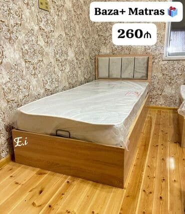 taxt carpayilar: Yeni, İkinəfərlik çarpayı, Bazasız, Matras ilə, Siyirməsiz, Azərbaycan — 4