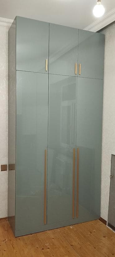 qapı modelleri: Yeni, 4 qapılı, Güzgülü, Bej, Digər material, Açılan, Düz dolab — 6