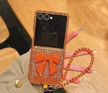 SAMSUNG FLİP Z 6 telefonlari uçun parlaq,bəzəkli telefon qabı