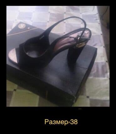 детские босоножки: Размер: 38, цвет - Черный, Б/у — 1