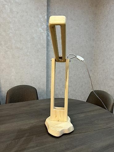 Картины и портреты: Taxta masa lampası – əl işidir - Material: təbii ağac (yumşaq — 1