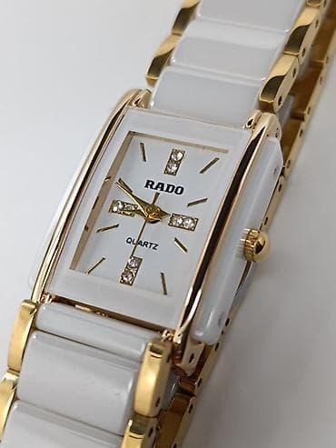 saat şamdan: Rado kvars qol saatları – keramik + metal kombinasiyalı zərif dizayn — 5