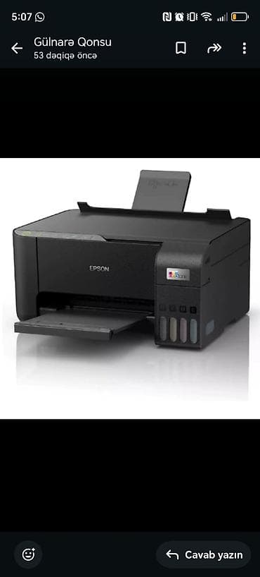 Epson rəngli printer – EcoTank sistemli model - Rəngli mürəkkəb çənli