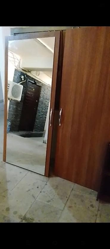 iyde agaci: 2 qapılı, Güzgülü, Qəhvəyi, Taxta, Kupe, Düz dolab — 1