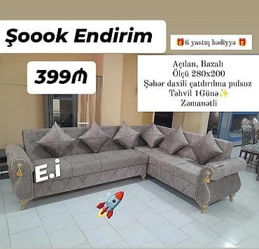 Künc divan, Açılan, Bazalı, Parça, Şəhərdaxili pulsuz çatdırılma