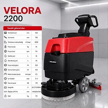 İTALYAN DİZAYNLI VELORA 220 Peşəkar döşəmə yuma və qurutma maşını 🏢 — 1