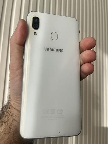 kreditde olan telefon aliram: Samsung Galaxy A30, 32 GB, rəng - Ağ, Barmaq izi — 1