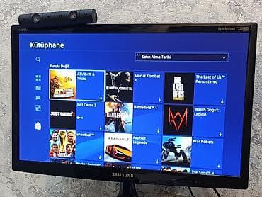 ps3 ps4: PS4 slim 1TB az işlənmiş, əla vəziyətdə 2 pult +20 oyun / Sistem 13.52 — 2