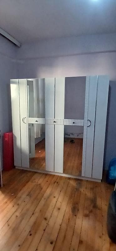 2el dolablar: İşlənmiş, 6 qapı, Güzgülü, Ağ, Açılan, Düz dolab — 1