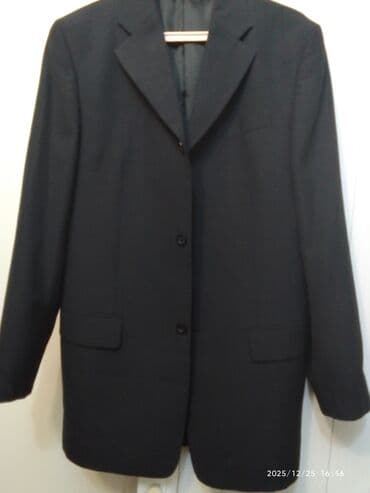 Digər kişi geyimləri: Kişi üçün klassik tünd rəngli pencək - Model: iki düyməli, klassik — 1