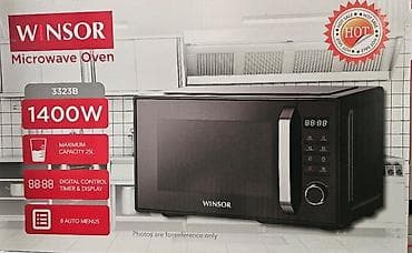 Mikrodalğalı soba Ayrıca dayanan, Mikrodalğalar ilə, rəng - Qara, Yeni