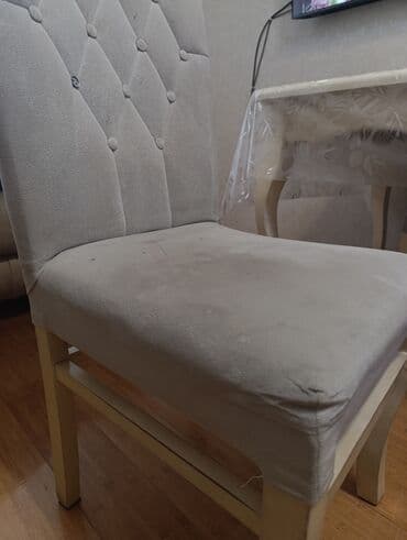 барные стулья со спинкой: Для гостиной, Б/у, цвет - Серый Стул — 2