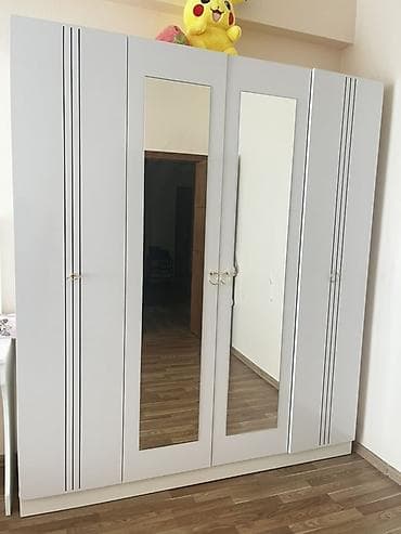 bos qutu satisi: 5 qapı, Güzgülü, Ağ, Digər material, Açılan, Düz dolab — 1