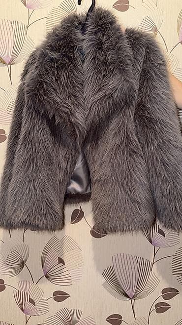 şuba modelleri: Zara model.Qadınlar üçün süni kürk şuba - Rəng: tünd boz/boz qarışığı — 3