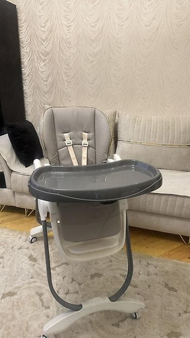 Uşaq dünyası: Uşaq yemək stulu – kidilo Xüsusiyyətlər: - 2qat tepsi: ağ və tünd boz — 2