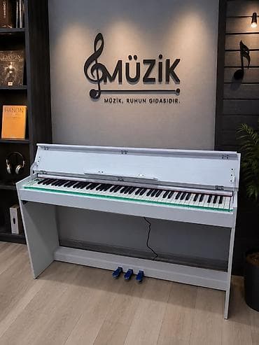 dj controller az: Ağ rəngdə rəqəmsal pianino - 88 tam ölçülü klaviatura (pianoya bənzər — 1