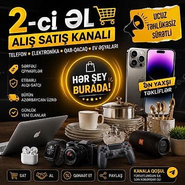 2-ci əl alış-satış kanalı – hər şey burada! Kateqoriyalar: - Telefon