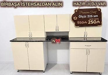 metbex naboru: Satılır: *BİRBAŞA İSTEHSALDAN mətbəx mebeli* Qeyd: Yazılan qiymət — 1