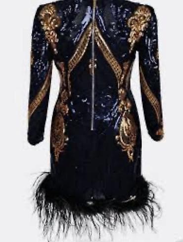 Məhsul: Qadın gecə/libas paltarı - Rəng: tünd göy (qara tonuna — 2