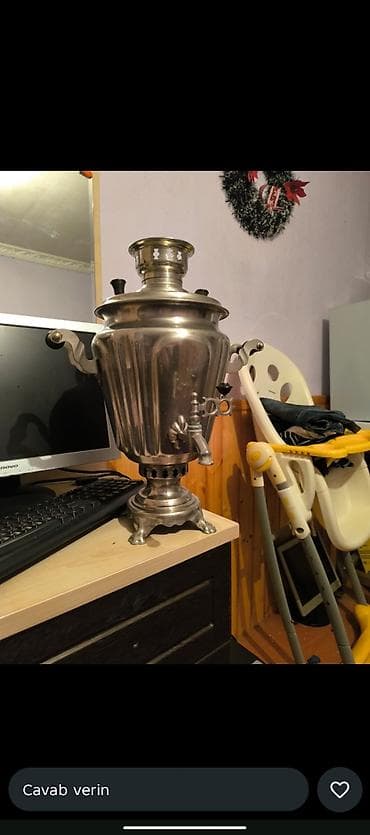 ev sobasi: İşlənmiş Od Samovar, 5 l — 2