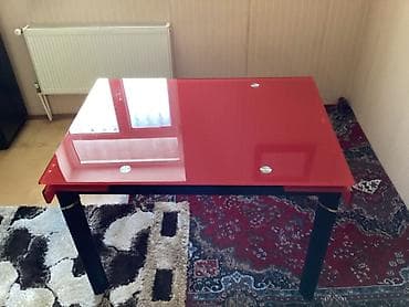 yataq otagi dest: Mətbəx masası, Açılan, Şüşə, Dördbucaq masa — 1