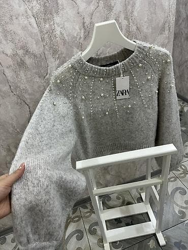 elfbar satisi: Sviter, Zara, M, rəng - Boz — 4