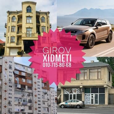 Girov Xidmeti. Yalniz her nov ve istenilen giymete olan Avtomobilleri