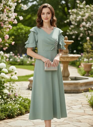 ziyafət geyim: Zərif ziyafət kombini – 2 don + tufli 1) Zümrüd‑yaşıl maxi don - — 1