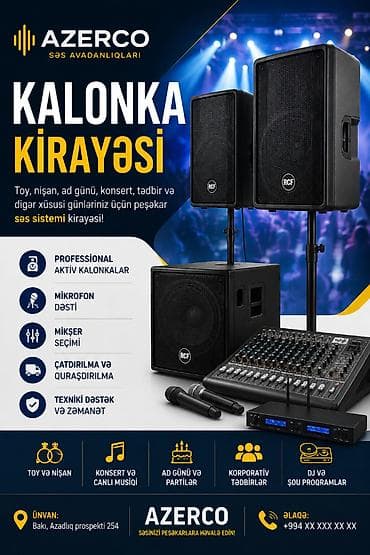 Kalonka Kirayəsi – Korporativ Tədbirlər İş tədbirləri üçün peşəkar səs