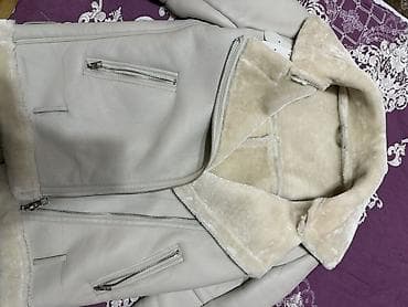 Аксессуары: Qadın/Kişi üçün qış gödəkçəsi – açıq krem/boz rəng - Material: yumşaq — 2