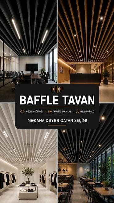 Asma tavan, Metal, Suyadavamlı, Pulsuz çatdırılma, Pulsuz quraşdırma, Zəmanətli
