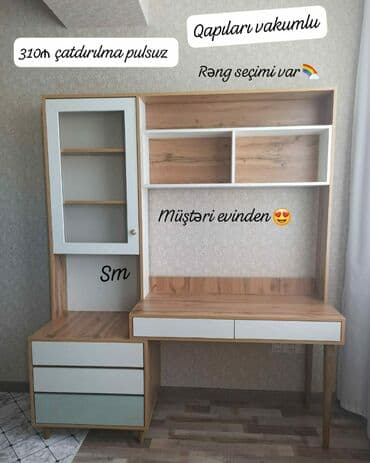 Sifarişlə çarpayılar: Oğlan və qız üçün, Yeni, Siyirməli, Yazı masası, Stulsuz