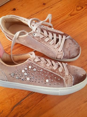 ayaggabı: Koton, Ölçü: 37, rəng - Bej, İşlənmiş — 1