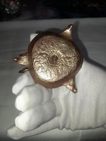 ayaq üstü saat: Bürünc şamdan – tutacaqlı, portativ model - Material: tam bürünc — 6