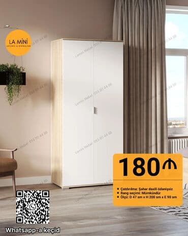 giriş dolabı: Açılan, 2 qapılı Düz dolab, Qarderob, paltar dolabı — 1