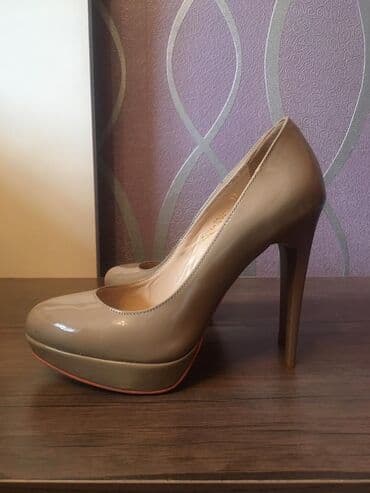 derihan ayakkabı: Tuflilər, Ölçü: 37, rəng - Bej, İşlənmiş — 2