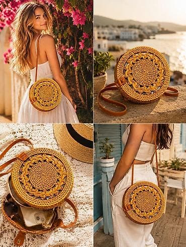 Çantalar: 🌿 Diqqət çəkən təbii rattan çanta! ✨ — 2