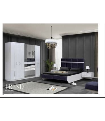 тумба угловая: Двуспальная кровать, 2 тумбы, Турция, Новый — 1